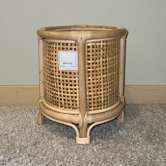 H&M Home 100% Rattan Plant Pot Basket Holder Beige Size Large NWT - Picture 2 of 11